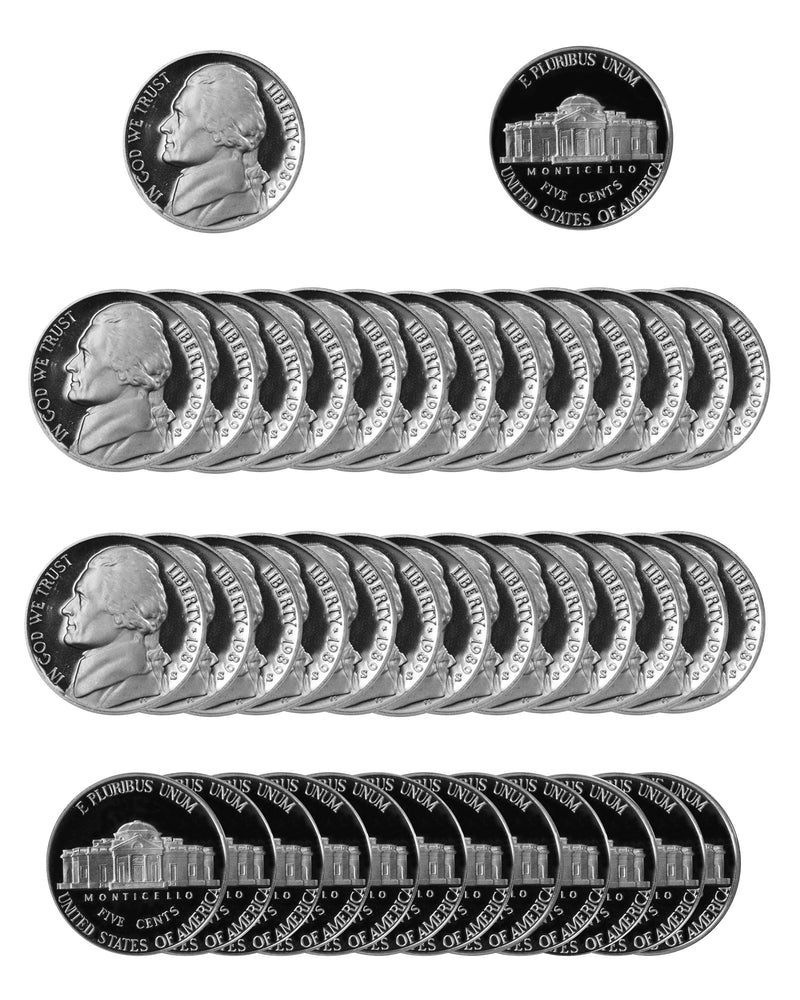 1989 S Jefferson Nickel Gem Proof Roll (40 Coins)