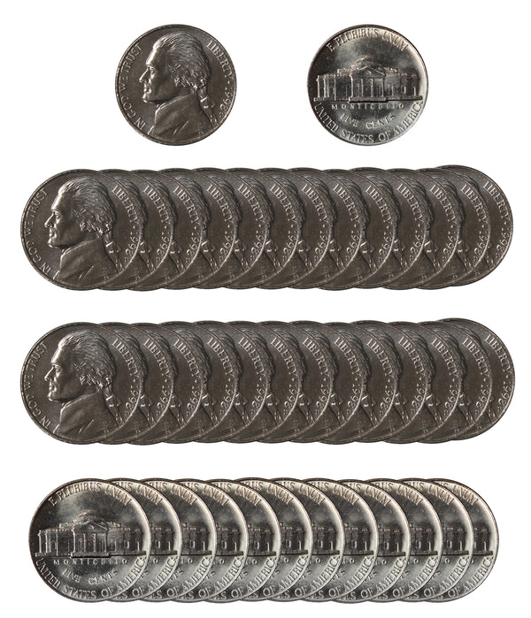 1998 D Jefferson Nickel Choice/Gem BU Roll (40 Coins)