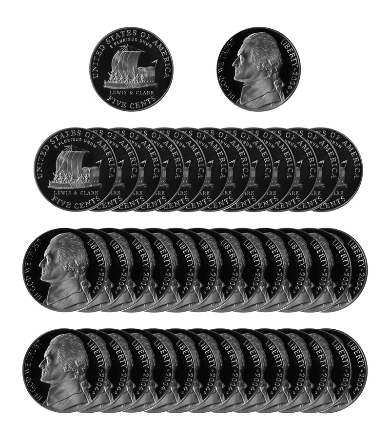 2004 Keelboat Jefferson Nickel Gem Proof Roll (40 Coins)