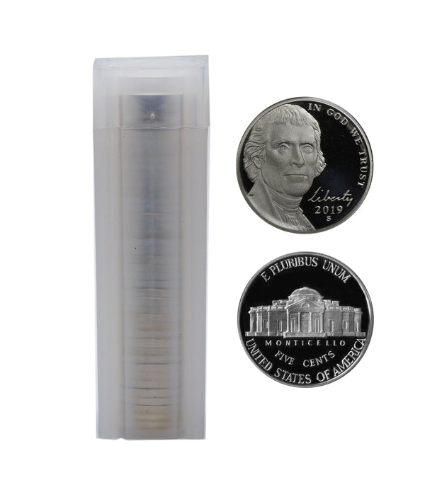 2019 -S Jefferson Nickel Gem Proof Roll (40 Coins)