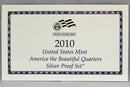 2010 America the Beautiful Quarter Proof Set 90% Silver (OGP) 5 coins
