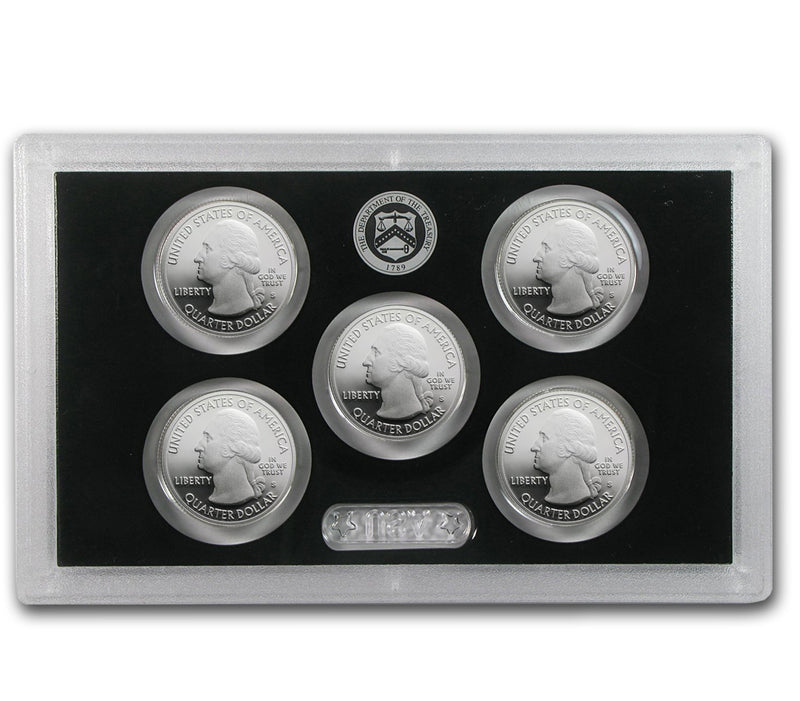 2013 America the Beautiful Quarter Proof Set 90% Silver (OGP) 5 coins