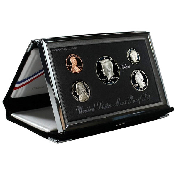 1993 Premier Silver Proof Set (OGP) 5 coins