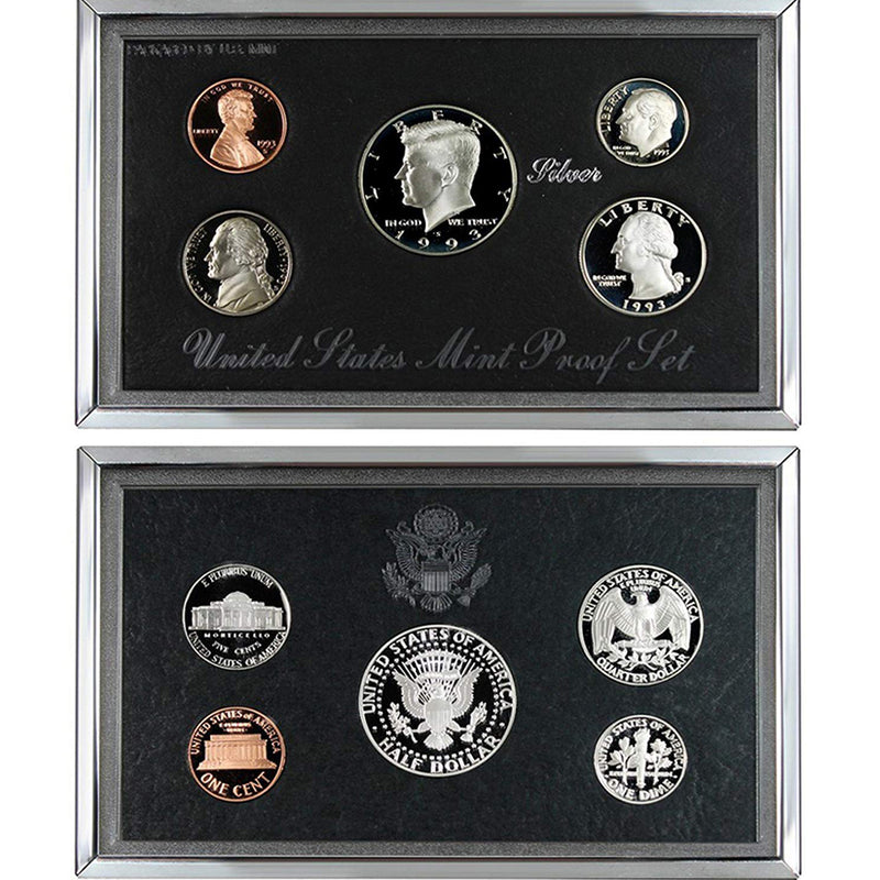 1993 Premier Silver Proof Set (OGP) 5 coins