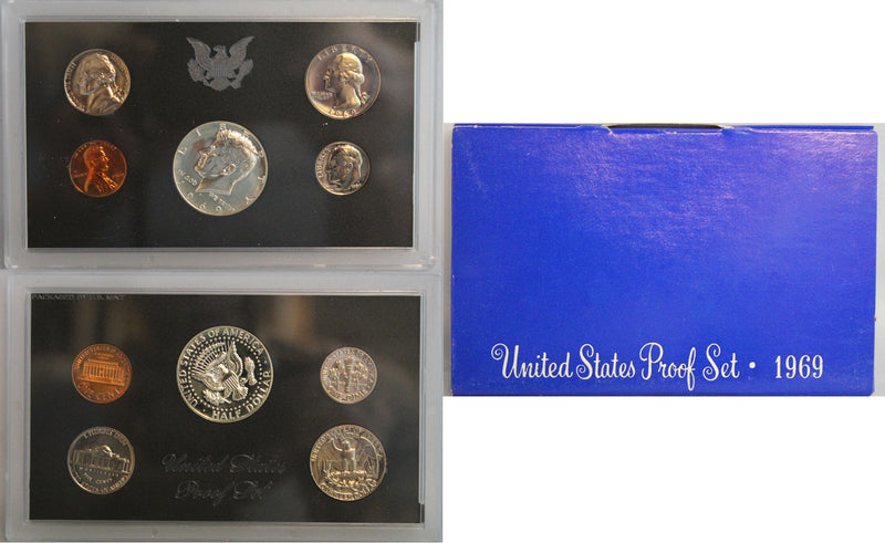 1969 Proof Set 40% Silver Kennedy (OGP) 5 coins