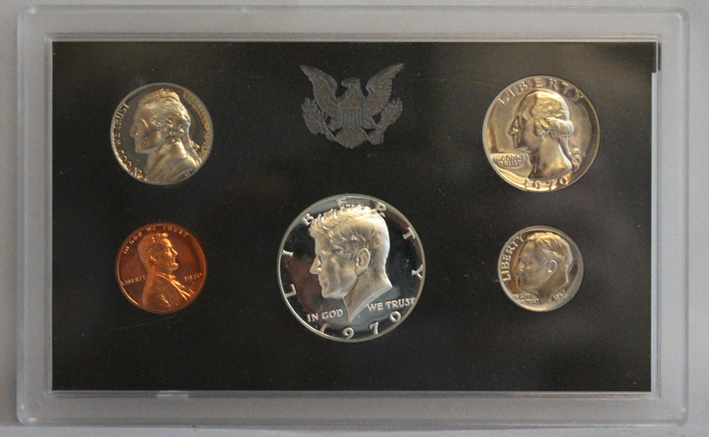 1970 Proof Set 40% Silver Kennedy Large Date Cent (OGP) 5 coins