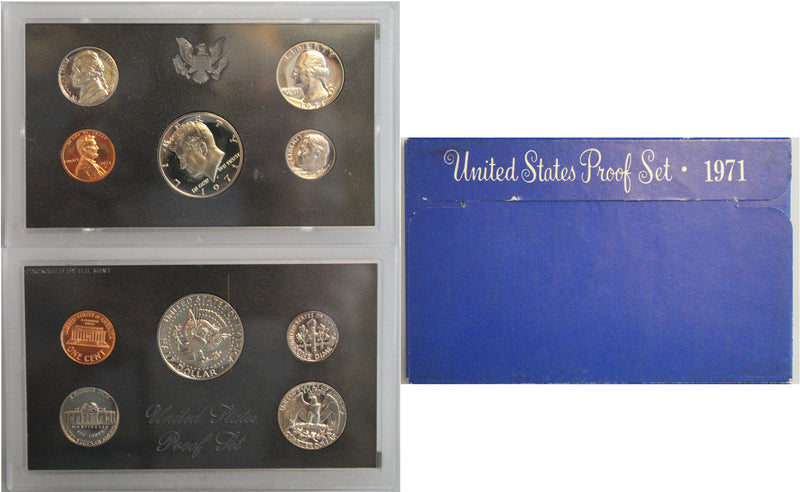 1971 Proof Set CN-Clad (OGP) 5 coins