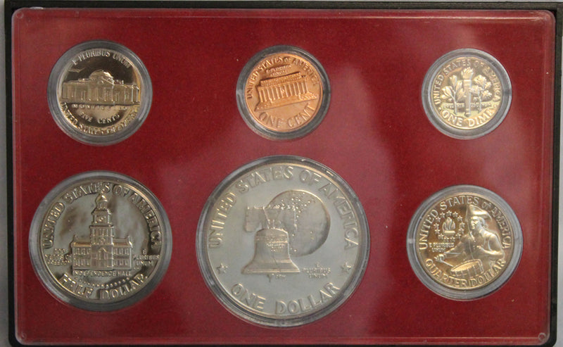1975 Proof Set CN-Clad Bicentennial Designs (OGP) 6 coins