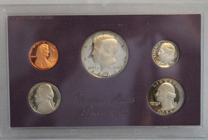 1984 Proof Set CN-Clad (OGP) 5 coins