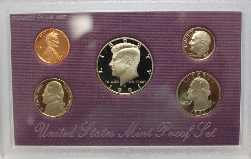 1991 Proof Set CN-Clad (OGP) 5 coins