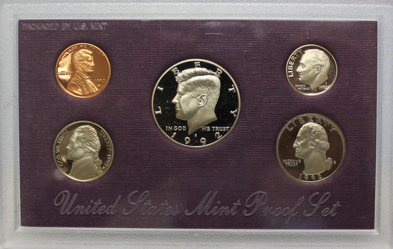 1992 Proof Set CN-Clad (OGP) 5 coins