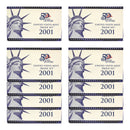 2001 Proof set 10 Pack CN-Clad Kennedy Sacagawea dollar State quarters - (OGP) 100 coins