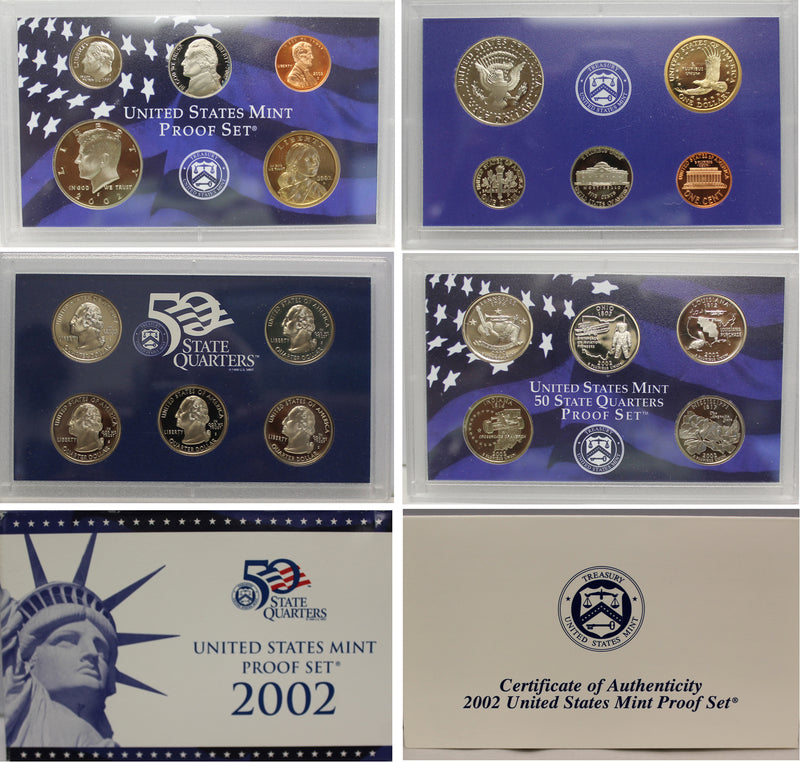 2002 Proof Set CN-Clad (OGP) 10 coins