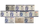 1999-2008 S Proof Set Run CN-Clad 10 Sets 109 Coins