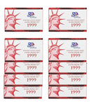 1999 Silver Proof set 10 Pack Kennedy, State Quarters - (OGP) 90 coins