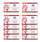 2003 Silver Proof set 10 Pack Kennedy, State quarters - (OGP) 100 coins