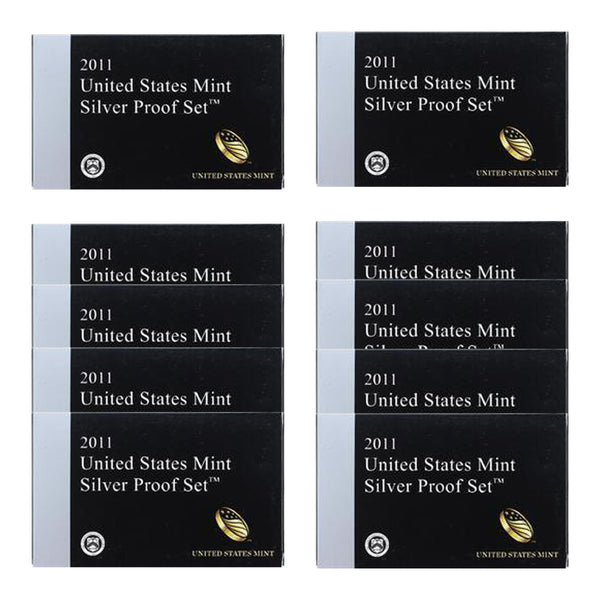 2011 Silver Proof set 10 Pack Kennedy, ATB quarters - (OGP) 140 coins