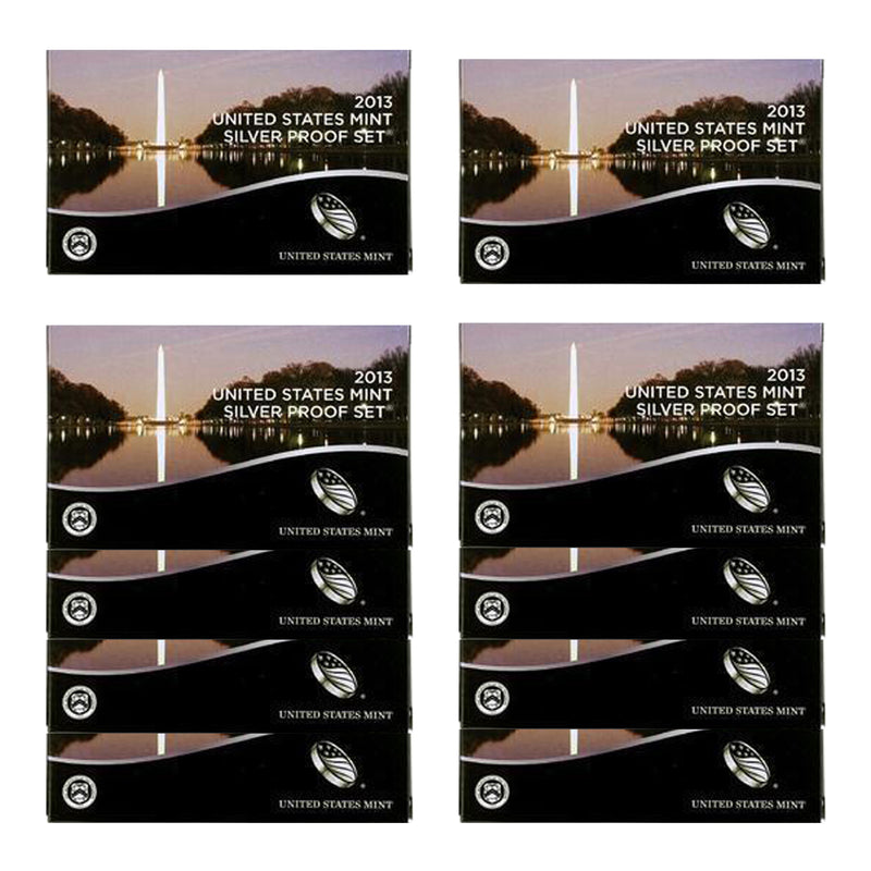 2013 Silver Proof set 10 Pack Kennedy, ATB quarters - (OGP) 140 coins