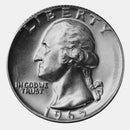 1965 SMS Washington Quarter Roll CN-Clad (40 Coins)