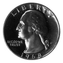 1968 S Washington Quarter Choice Gem Proof Roll CN-Clad (40 Coins)