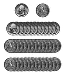 1969 -D Washington Quarter Roll BU Clad 40 US Coins
