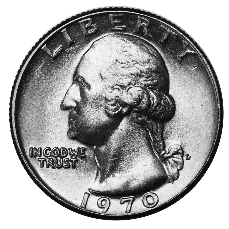 1970 -D Washington Quarter Roll BU Clad 40 US Coins