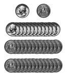 1970 -D Washington Quarter Roll BU Clad 40 US Coins
