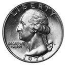 1971 -D Washington Quarter Roll BU Clad 40 US Coins