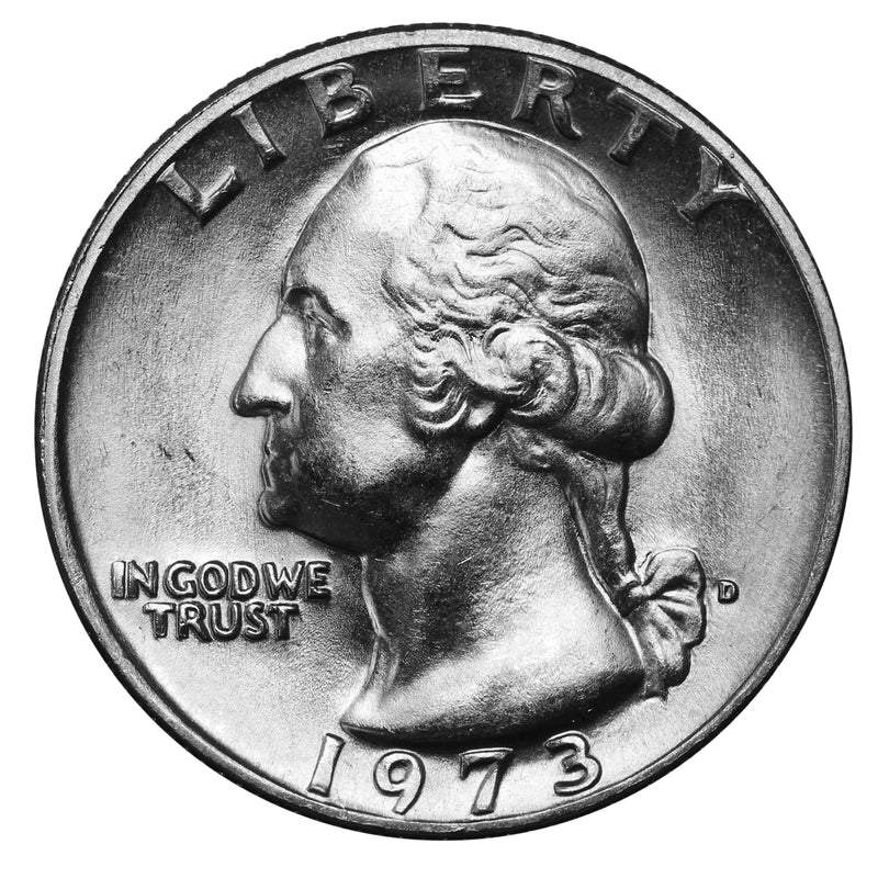 1973 -D Washington Quarter Roll BU Clad 40 US Coins