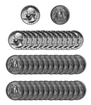1973 -D Washington Quarter Roll BU Clad 40 US Coins