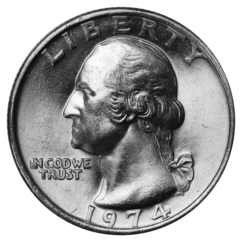 1974 -P Washington Quarter Roll BU Clad 40 US Coins