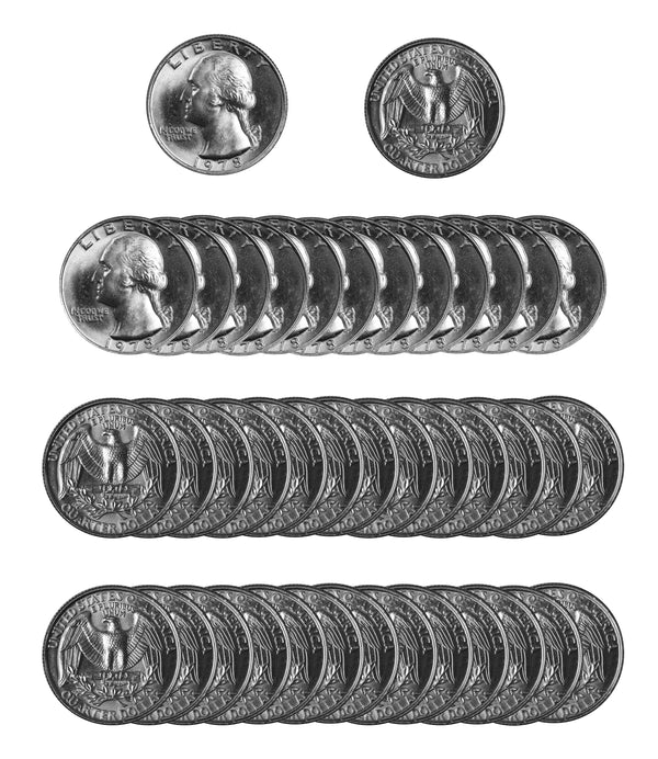 1978 -P Washington Quarter Roll BU Clad 40 US Coins