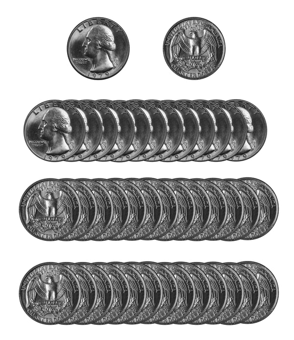 1979 -P Washington Quarter Roll BU Clad 40 US Coins