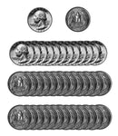 1980 -D Washington Quarter Roll BU Clad 40 US Coins
