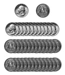 1980 -P Washington Quarter Roll BU Clad 40 US Coins