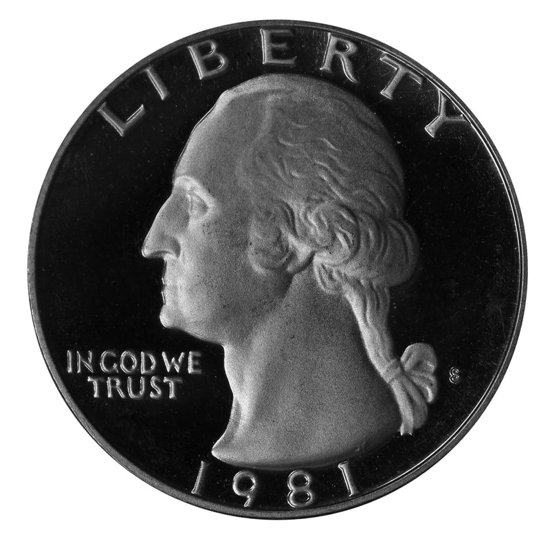 1981 S Washington Quarter Choice Cameo CN-Clad Proof Type 1 (Filled S)