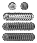 1981 -D Washington Quarter Roll BU Clad 40 US Coins