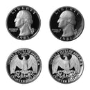 1981 S Washington Quarter Choice Cameo Proof 2 Coin Set Type 1 & 2 CN-Clad