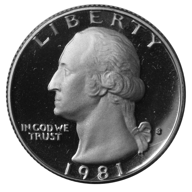 1981 S Washington Quarter Choice Cameo CN-Clad Proof Type 2 (Clear S)