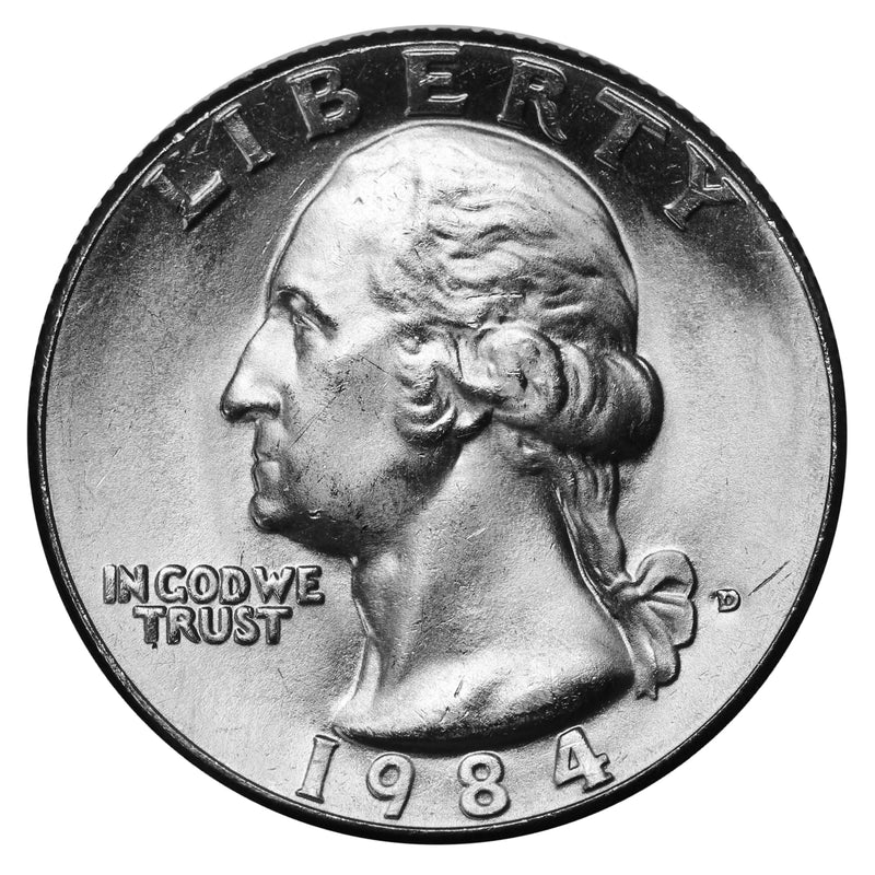 1984 -D Washington Quarter Roll BU Clad 40 US Coins