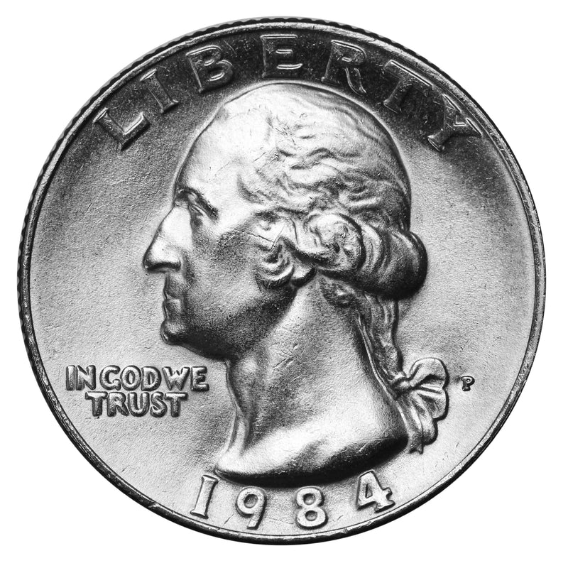 1984 -P Washington Quarter Roll BU Clad 40 US Coins