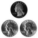 1984 P D S Washington Quarter 25c Year set Proof & BU US 3 Coin lot