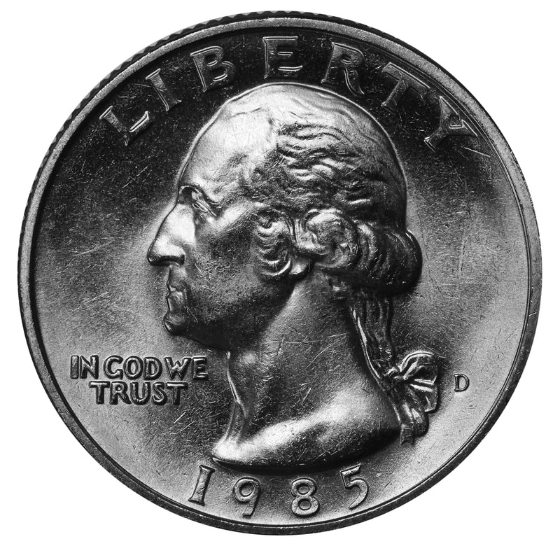 1985 -D Washington Quarter Roll BU Clad 40 US Coins