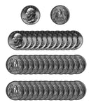 1986 -D Washington Quarter Roll BU Clad 40 US Coins