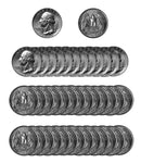 1986 -P Washington Quarter Roll BU Clad 40 US Coins