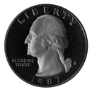 1987 S Washington Quarter Gem Deep Cameo Proof Roll CN-Clad (40 Coins)