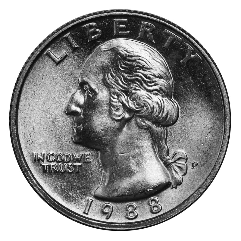 1988 -P Washington Quarter Roll BU Clad 40 US Coins