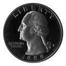 1989 S Washington Quarter Gem Deep Cameo Proof Roll CN-Clad (40 Coins)
