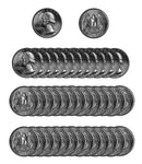 1990 -D Washington Quarter Roll BU Clad 40 US Coins