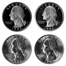 1992 P D S S Washington Quarter 25c Year set Proof & BU US 4 Coin lot